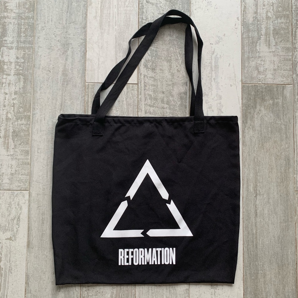 Reformation Reuse Brand Canvas Washable Tote Bag